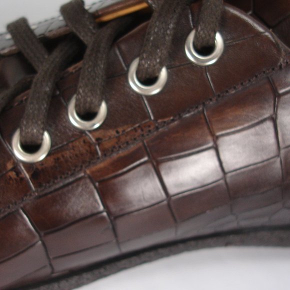 MAGNANNI SAKS FIFTH AVENUE CROC EMBOSSED SHOES 11 main image 11